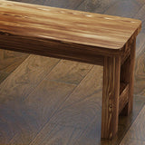 Banco di pino in legno in legno massiccio da 11,8 "Banca in legno in legno massiccio con gambe