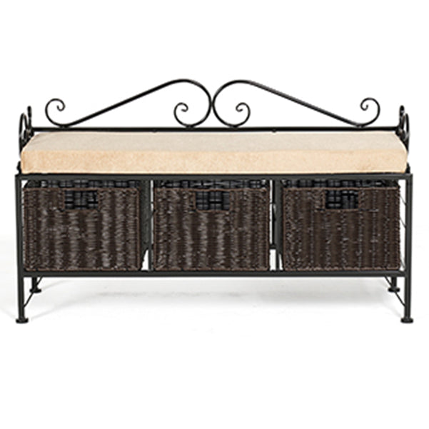 Rectangle 13.8" Wide Entryway Bench Traditional Upholstered Seating Bench with Cushioned Clearhalo 'Benches' 'Chairs & Seating' 'furn' 'furn_benches' 'Furniture' 'Living Room Furniture' 6089649