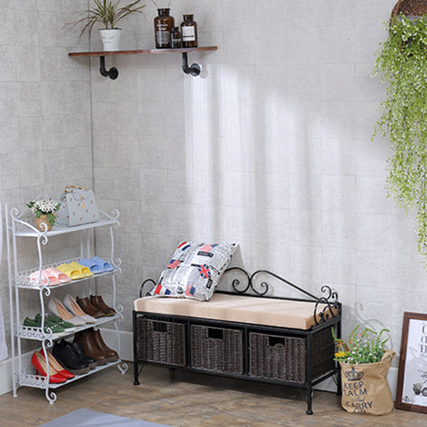 Rectangle 13.8" Wide Entryway Bench Traditional Upholstered Seating Bench with Cushioned Clearhalo 'Benches' 'Chairs & Seating' 'furn' 'furn_benches' 'Furniture' 'Living Room Furniture' 6089653