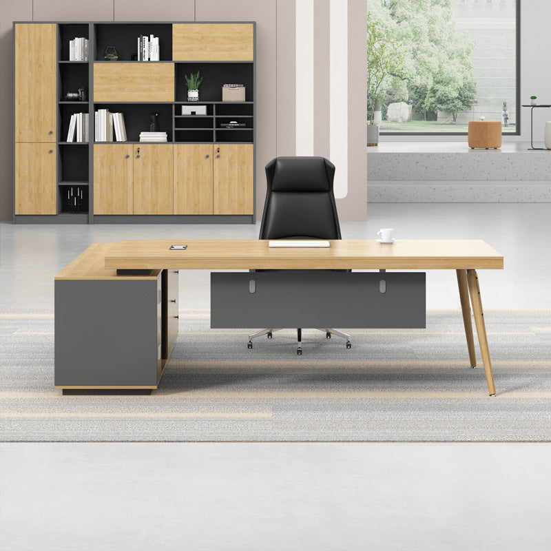Bureau de bureau exécutif naturel ergonomique moderne pour bureau pour le bureau