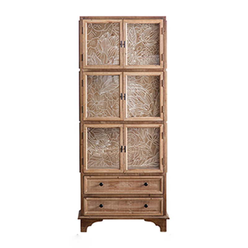Mobile moderno curiosità in legno porte in vetro armadio di stoccaggio con porte per sala da pranzo