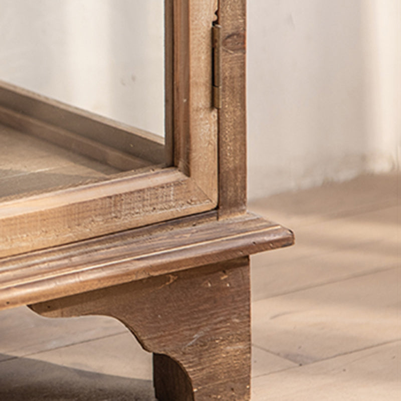 Mobile moderno curiosità in legno porte in vetro armadio di stoccaggio con porte per sala da pranzo