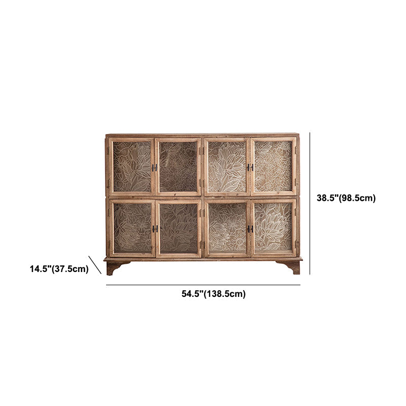 Mobile moderno curiosità in legno porte in vetro armadio di stoccaggio con porte per sala da pranzo