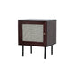 Solid Wood Bed Nightstand Contemporary Night Table with Cabinets Dark Walnut 1 Piece Left Clearhalo 'Bedroom Furniture' 'furn' 'furn_night_stand' 'Furniture' 'night_stand' 'Nightstands' 6089860