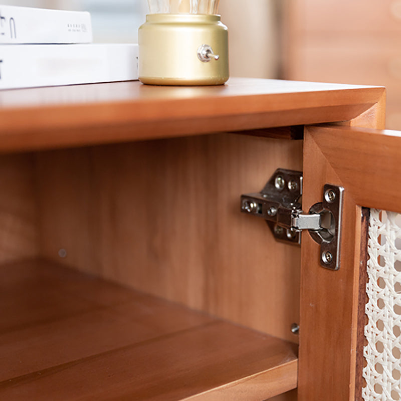 Solid Wood Bed Nightstand Contemporary Night Table with Cabinets Clearhalo 'Bedroom Furniture' 'furn' 'furn_night_stand' 'Furniture' 'night_stand' 'Nightstands' 6089864