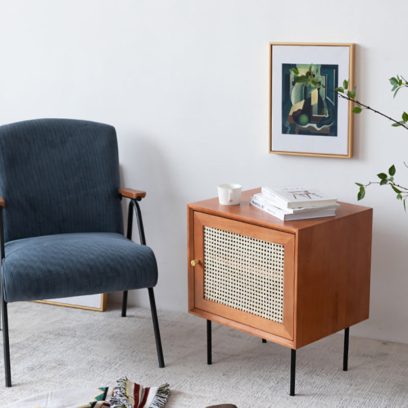 Solid Wood Bed Nightstand Contemporary Night Table with Cabinets Clearhalo 'Bedroom Furniture' 'furn' 'furn_night_stand' 'Furniture' 'night_stand' 'Nightstands' 6089873