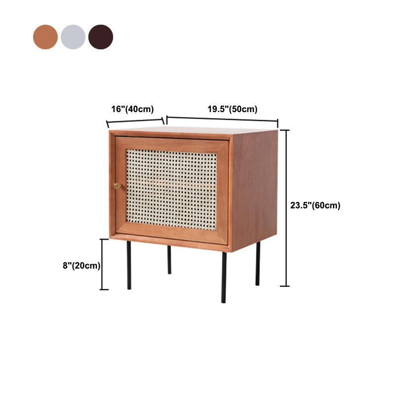 Solid Wood Bed Nightstand Contemporary Night Table with Cabinets Clearhalo 'Bedroom Furniture' 'furn' 'furn_night_stand' 'Furniture' 'night_stand' 'Nightstands' 6089875