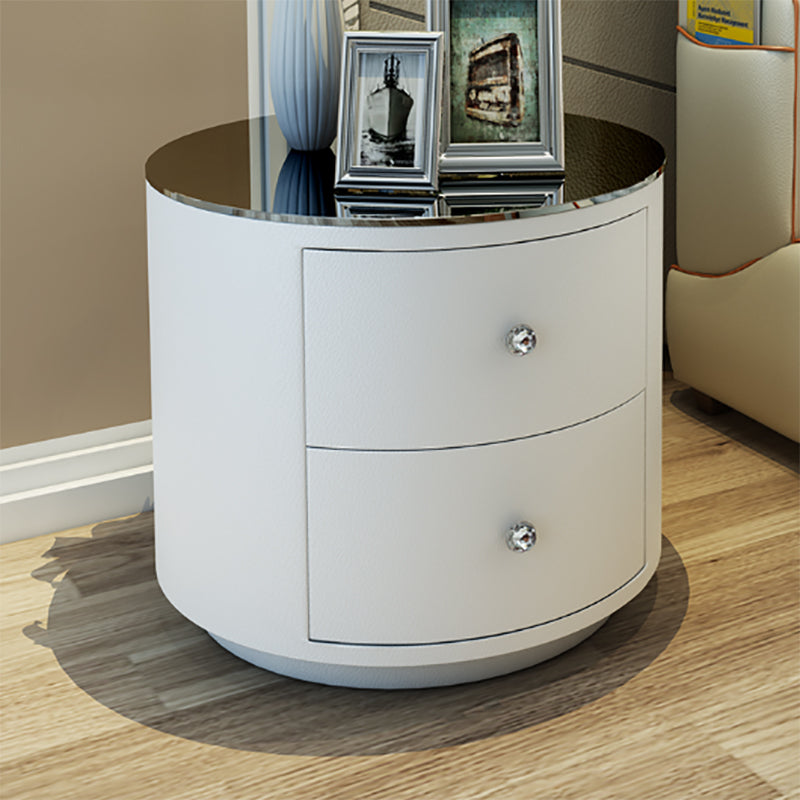 Night-tands de lit en bois faux en bois moderne avec 2 tiroirs