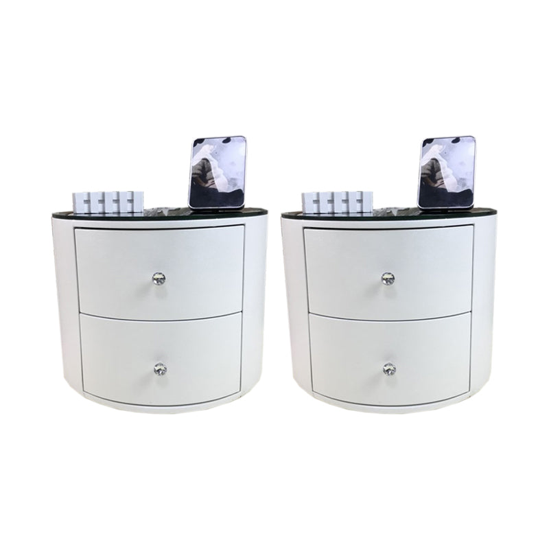 Night-tands de lit en bois faux en bois moderne avec 2 tiroirs