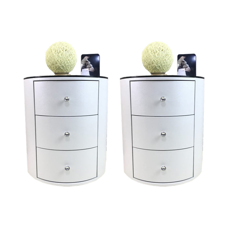 Night-tands de lit en bois faux en bois moderne avec 2 tiroirs