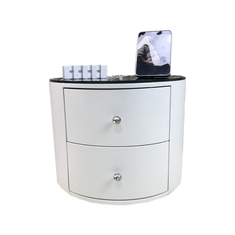 Night-tands de lit en bois faux en bois moderne avec 2 tiroirs