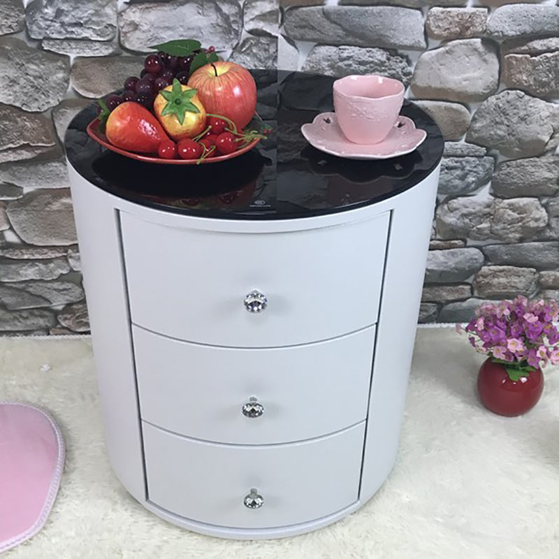 Night-tands de lit en bois faux en bois moderne avec 2 tiroirs