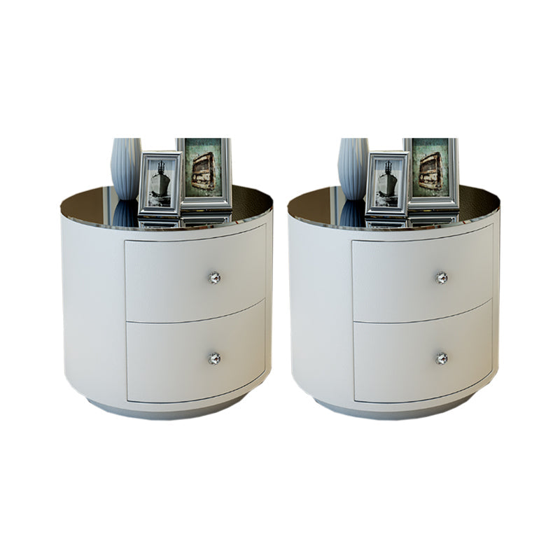 Night-tands de lit en bois faux en bois moderne avec 2 tiroirs