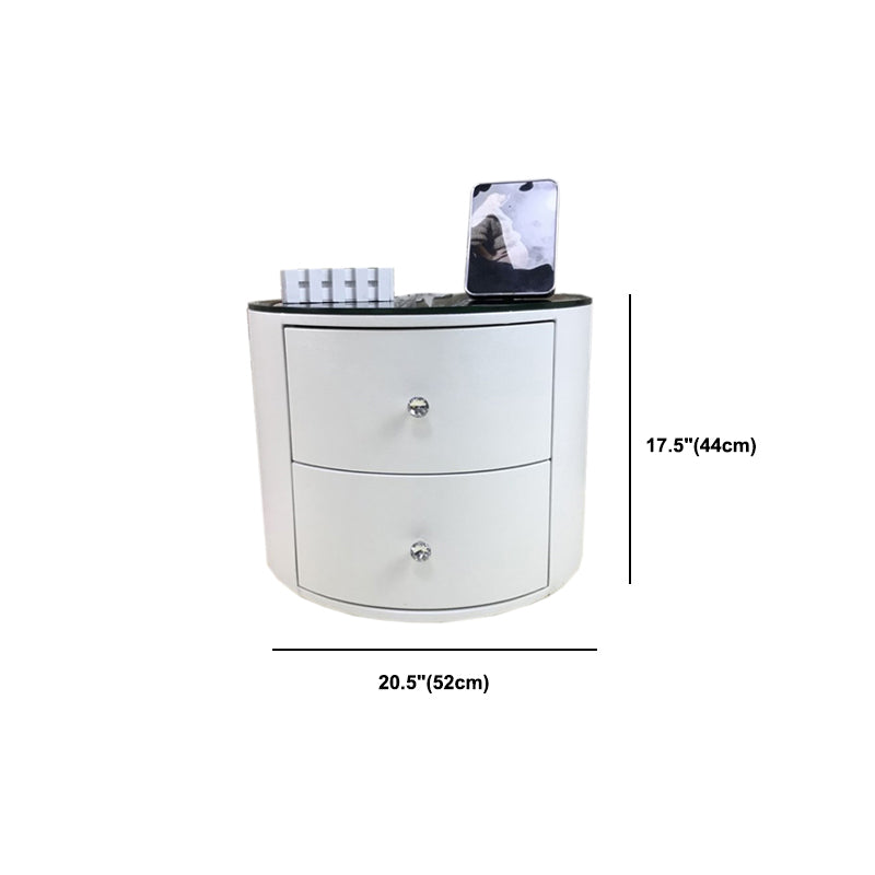 Night-tands de lit en bois faux en bois moderne avec 2 tiroirs