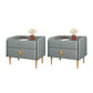 Mesa de noche moderna del gabinete de la cama y de cuero falso, 20 "L x 16" W x 20 "H
