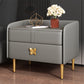 Mesa de noche moderna del gabinete de la cama y de cuero falso, 20 "L x 16" W x 20 "H