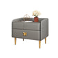 Mesa de noche moderna del gabinete de la cama y de cuero falso, 20 "L x 16" W x 20 "H