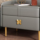 Mesa de noche moderna del gabinete de la cama y de cuero falso, 20 "L x 16" W x 20 "H