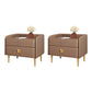 Mesa de noche moderna del gabinete de la cama y de cuero falso, 20 "L x 16" W x 20 "H