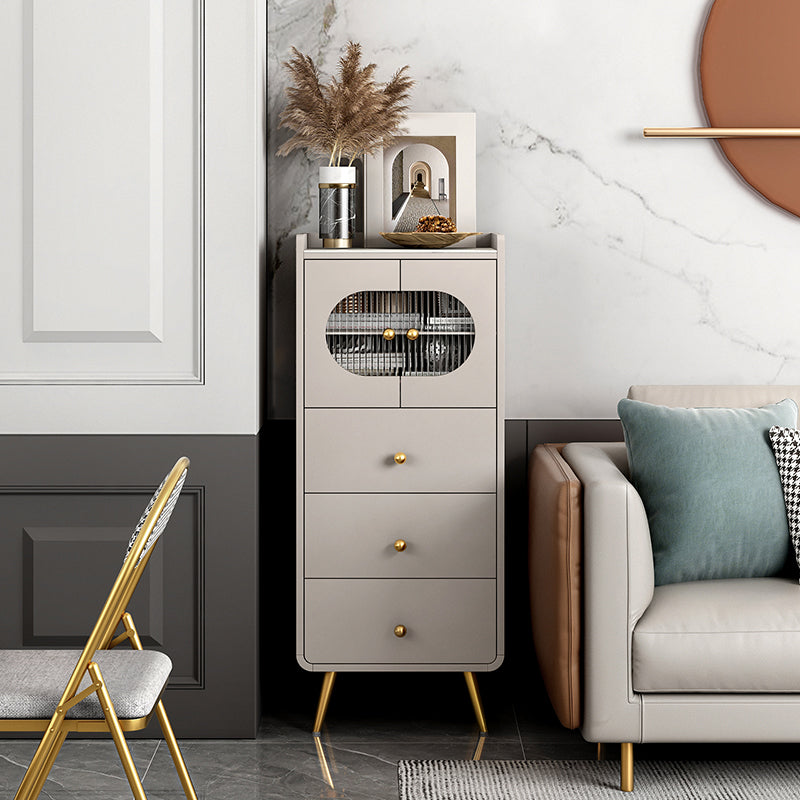 13.65-inch Width Glam Storage Chest Stone Storage Chest Dresser 20"L x 14"W x 47"H Champagne Clearhalo 'Bedroom Furniture' 'Dressers & Chests' 'dressers_chests' 'furn' 'furn_dressers_chests' 'Furniture' 6090035
