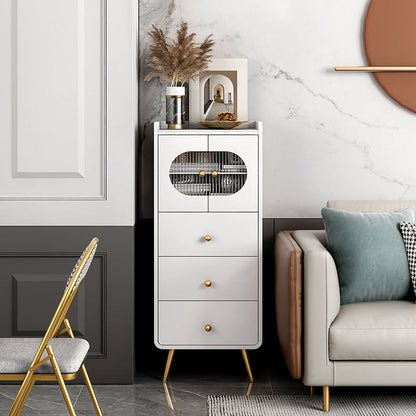 13.65-inch Width Glam Storage Chest Stone Storage Chest Dresser 20"L x 14"W x 47"H White Clearhalo 'Bedroom Furniture' 'Dressers & Chests' 'dressers_chests' 'furn' 'furn_dressers_chests' 'Furniture' 6090036