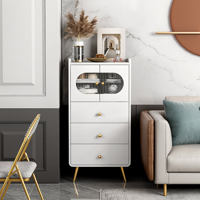 13.65-inch Width Glam Storage Chest Stone Storage Chest Dresser 24"L x 12"W x 47"H White Clearhalo 'Bedroom Furniture' 'Dressers & Chests' 'dressers_chests' 'furn' 'furn_dressers_chests' 'Furniture' 6090038