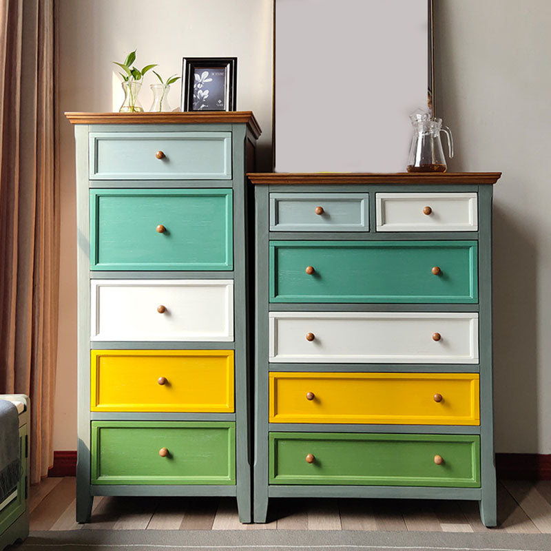 Coastal opbergkist vervaardigd houten dressoir met 3/5/6/8 laden