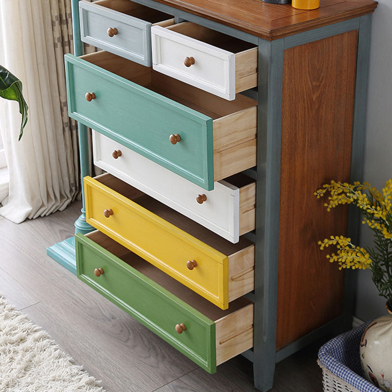 Coastal opbergkist vervaardigd houten dressoir met 3/5/6/8 laden