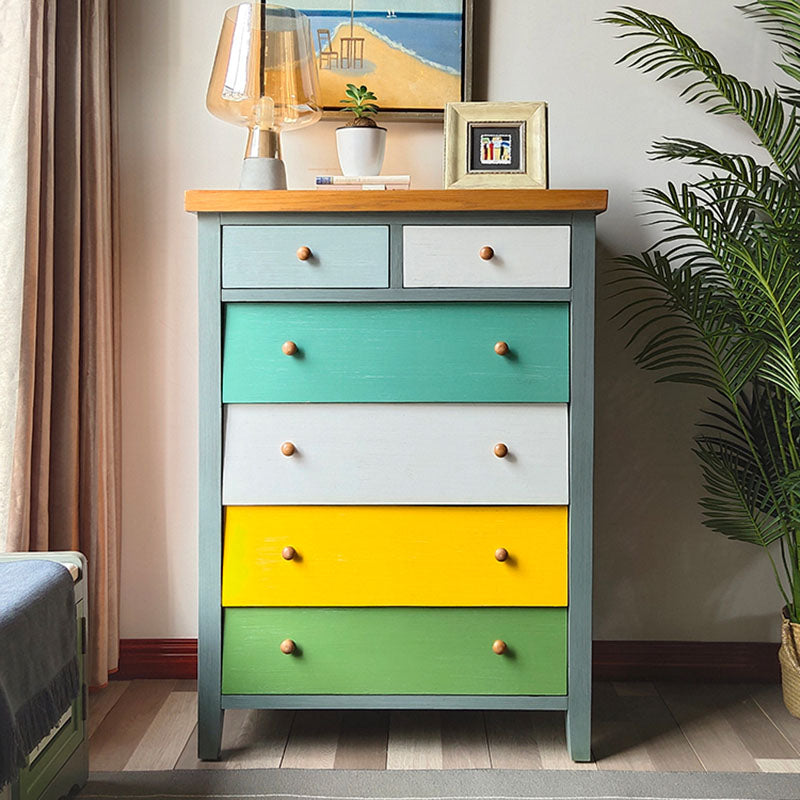 Coastal opbergkist vervaardigd houten dressoir met 3/5/6/8 laden