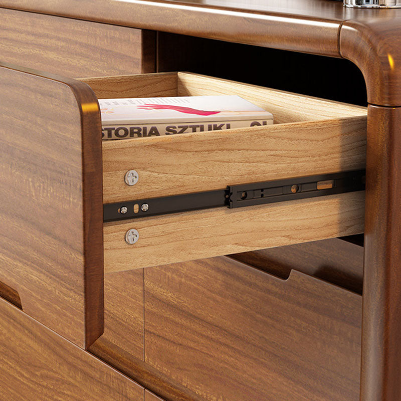 Cassapanca moderna in legno per la casa in marrone con cassetti