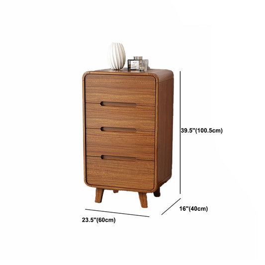 Cassa di stoccaggio di legno contemporaneo cassa in marrone con cassetti