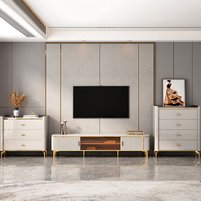 Stone Glam Chest Slaapkamer opbergkist in wit met laden