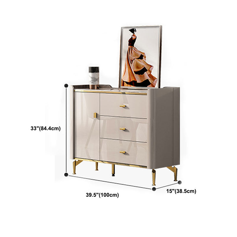 Stone Glam Chest Slaapkamer opbergkist in wit met laden