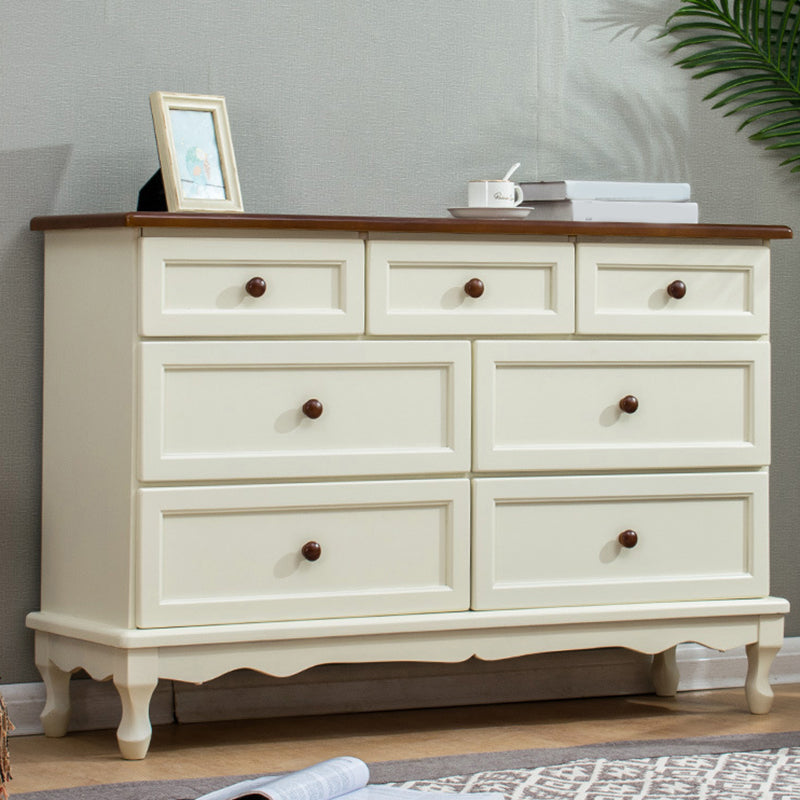 Coffre de rangement nautique en bois massif, coffre de chambre à coucher avec plusieurs tiroirs