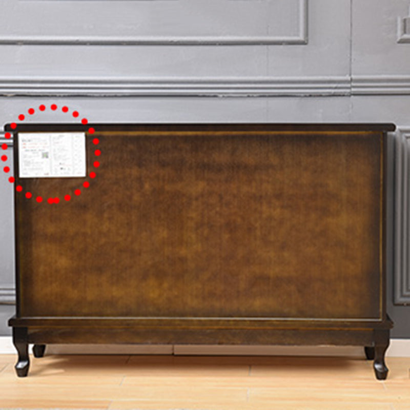 Coffre de rangement nautique en bois massif, coffre de chambre à coucher avec plusieurs tiroirs