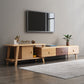Contemporary Wood TV Stand Enclosed Storage TV Media Stand for Living Room 85"L x 16"W x 15"H Clearhalo 'furn' 'furn_tv_stands_entertainment_centers' 'Furniture' 'Living Room Furniture' 'TV Stands & Entertainment Centers' 'TV Stands & Media Storage Furniture' 'tv_stands_entertainment_centers' 6090347