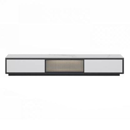 Stone TV Media Stand Modern fermé la console de support de télévision de stockage avec tiroirs