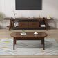 Contemporary Wood TV Stand Console Open Storage TV Media Stand with Legs for Living Room