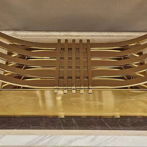 Tabella dell'accento glam di marmo da 31,5 pollici di console alta con 1 scaffale