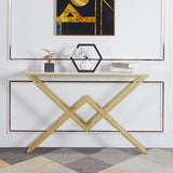 31.5 "Tall Glam Accent Tabel 1-plank marmerconsole Tafel voor Hall