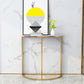 Glam Half Moon Console Accent Table Antieke afwerking Bafe -consoletafel
