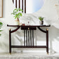 Vaste houten rechthoekige console tabel 31,5-inch hoge accenttafel met plank