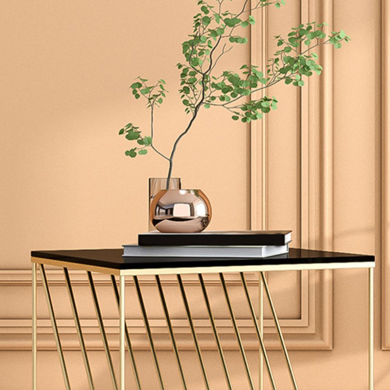 Moderne accenttafel nachtkastje glas nachttafel met planken, 19,7 "lang