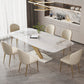 Nordic 1/2/5/6/7 Pieces Rectangle Dining Set Sintered Stone Top Dinette Table Set