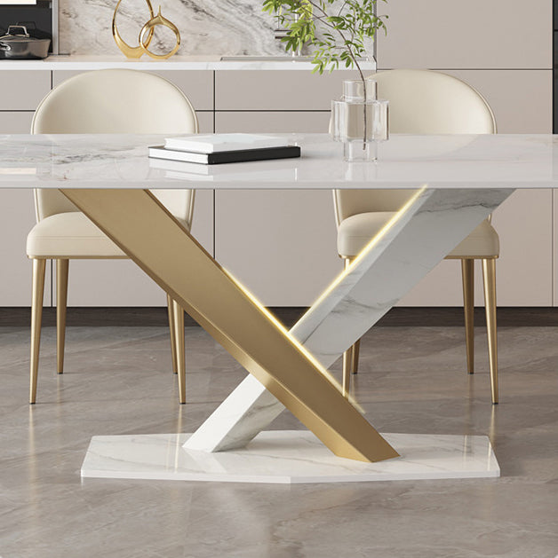 Nordic 1/2/5/6/7 Pieces Rectangle Dining Set Sintered Stone Top Dinette Table Set