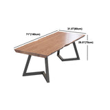 Industriële stijl rechthoek houten tafel set 1/2 stukken dinerset voor keuken