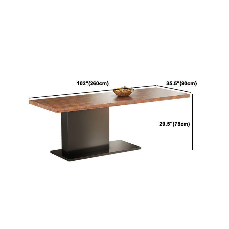 Modern Rectangle Wood Dining Table Set 1/2/5/7 Pieces Dining Set for Home Use Clearhalo 'Dining Room Sets' 'Dining Tables & Seating' 'dining_room_set' 'furn' 'furn_dining_room_set' 'Furniture' 'Kitchen & Dining Furniture' 6093720