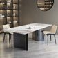 Modern 1/2/3/4/7 Pieces Rectangle Dining Set Sintered Stone Top Dinette Table Set