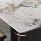 Modern 1/2/3/4/7 Pieces Rectangle Dining Set Sintered Stone Top Dinette Table Set