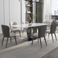 Modern 1/2/5/7 Pieces Rectangle Dining Set Sintered Stone Top Dinette Table Set Clearhalo 'Dining Room Sets' 'Dining Tables & Seating' 'dining_room_set' 'furn' 'furn_dining_room_set' 'Furniture' 'Kitchen & Dining Furniture' 6093737